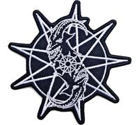 Slipknot Patch Goat Star Band Logo Official Black Embroidered Woven Iron on Taglia unica