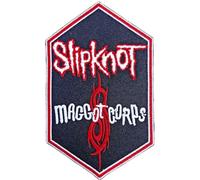 Slipknot Patch Maggot Corps Band Logo Official Black woven iron on Accessory Size