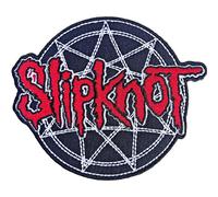 Slipknot Red Band Logo Woven Patch in Black Slipknot Black