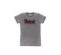 Slipknot - Red Logo Burnout Grey - T-Shirt - grey - M - 65% Polyester, 35% Cotton M