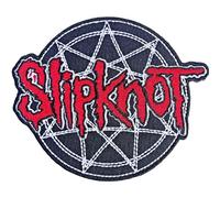 Rock Off officially licensed products Slipknot Red Logo Over Nonogram Woven Patch Accessory Size