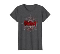 Slipknot Scribble Star Logo T-Shirt, Women, Dark Heather Grey, X-Small