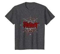 Slipknot Scribble Star Logo T-Shirt, Youth, Dark Heather Grey, Medium