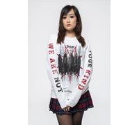 Slipknot Shrouded Long Sleeve T-Shirt in White | Size: XL Slipknot White XL