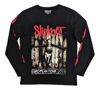 Slipknot Unisex Long Sleeve T-Shirt: Skeleton Flag (Back & Sleeve Print) (Large)