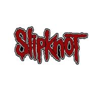 Slipknot - Slipknot Patch Logo Cut Out Band Logo Official Red Embroidered woven iron on Accessory Size