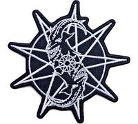 Slipknot - Slipknot Patch Goat Star Band Logo Official Black Embroidered Woven Iron on Taglia unica