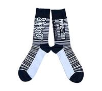 Slipknot Socks Barcode Band Logo Official Mens Black (UK SIZE 7.5-11.5) One Size