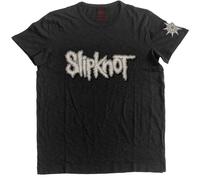 Slipknot Whiskey T-Shirt - Applique Logo & Star - Unisex Short-Sleeve - Black Large