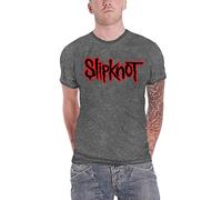 Slipknot T Shirt Classic Band Logo Official Mens Charcoal Grey Burnout XL