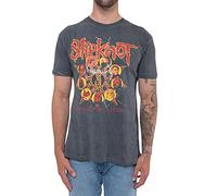 Slipknot Whiskey T-Shirt Liberate Official Back Print Dye-Wash Unisex Black XL