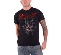 Slipknot T Shirt Shattered Band Gray Chapter logo Official Mens Black