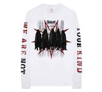 Slipknot T Shirt Shrouded Group Band Logo new Official White Long Sleeve Unisex