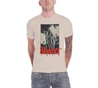 Slipknot T Shirt Sid Photo Band Logo Back Print Official Licensed Mens Sand