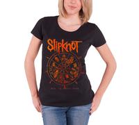 Slipknot T Shirt Womens The Wheel tour 2015 new Official roll sleeve skinny fit