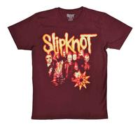 Slipknot The End So Far Group Photo Tribal S T-Shirt in Red | Size: Small Slipknot Red S