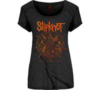 Rockoff Trade Women's Slipknot The Wheel T-Shirt, Black, 12 (Size: Large)