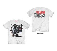 Slipknot T Shirt Iowa Goat Shadow Band Logo Official Mens White S