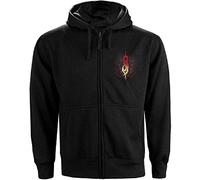 Slipknot Hoodie Burn Me Away Band Logo Official Unisex Black Zipped S