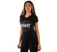 Slipknot Women's Diamante Pentagram T-Shirt in Black | Size: Large Slipknot Black L
