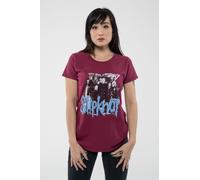 Slipknot Women's Goat Demon Skinny Fit T-Shirt in Red | Size: Large Slipknot Red L