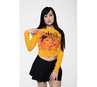 Slipknot Women's The End So Far Barcode Long Sleeve Crop Top in Yellow | Size: XL Slipknot Yellow XL
