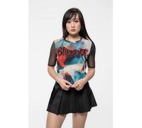 Slipknot Women's The End So Far Face Mesh Crop Top in Black | Size: Medium Slipknot Black M