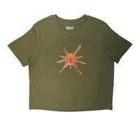 Slipknot Women's The End, So Far Figures Back Print Crop Top in Green | Size: Medium Slipknot Green M