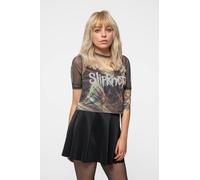 Slipknot Women's The End So Far Profile Mesh Crop Top in Black | Size: Small Slipknot Black S