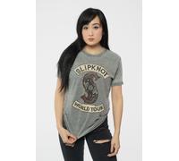 Slipknot World Tour Tribal Burn Out T-Shirt in Grey | Size: Large Slipknot Grey L