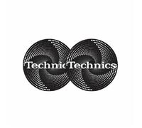 Technics Logo DJ Slipmats, felt (pair, Funnel White with White logo print)