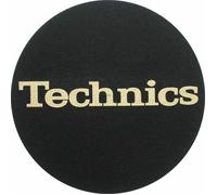 Technics Slipmat Black - Gold Logo (Pair)