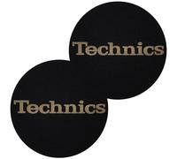 Slipmats Technics Black Logo Gold 1 Pair 0020101711