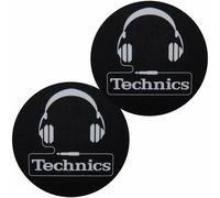 Slipmats Technics Headphone White on Black Background 1 Pair 0020101712