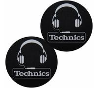Slipmats Technics Headphone White on Black Background 1 Pair 0020101712