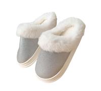 Slipper Boot Women's Warm Slippers Soft And Comfortable Warm Your Feet In Winter Womens Heated Slippers (Silver, 5)