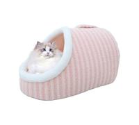 Slipper Cat Bed Washable Anti-Slip Bottom Ultra Soft Plush Enclosed Cavern
