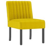 Slipper Chair Accent Velvet Single Sofa Yellow vidaXL