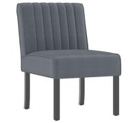 Slipper Chair Accent Velvet Sofa Dark Grey vidaXL
