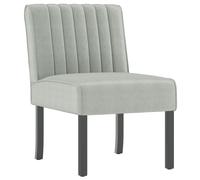 Slipper Chair Accent Velvet Sofa Light Grey vidaXL