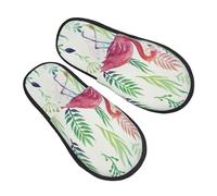 Slipper Flamingo Non-Slip Slippers Cozy Cotton Slipper For Indoor Home Ladies M