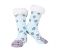 Slipper Fluffy Socks for Women Men Warm Bed Socks Non Slip Soft Fleece Lining Knitted Cashmere Winter Thick Fuzzy Socks with Grippers, Ladies Girls Women Gift for Christmas, Indoor Home House