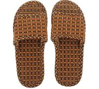 Slipper Open Toe Rattan Straw Slipper Bamboo Slip On Shoes Summer Flats Slides Sandals for Unisex Adults