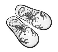 Slipper Scorpion Tattoo Animal Horoscopes Unisex Hotel Slippers Soft Cotton Slipper For Women Men Holiday L