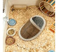 Slipper Shape Hamster Nest,Hamster Bed Sleeping Bag Cave Nest,for Small Animal Squirrel Hedgehog(Black)