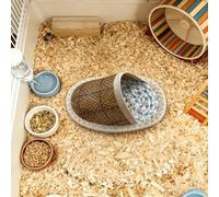 Slipper Shape Hamster Nest,Hamster Bed Sleeping Bag Cave Nest,for Small Animal Squirrel Hedgehog(Blue)