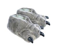 Slipper Snob Kids Novelty 3D Monster Feet Plush Slippers (4 Sizes) - X-Large - Grey
