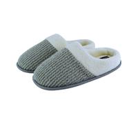 Slipper Snob - Ladies Slip On Mule Slippers with Open Back | Memory Foam | Indoor House Slippers | Faux Fur Collar (4 UK, Grey, numeric_4)