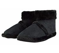 Slipper Snob - Mens Booties Slippers | Memory Foam | Fleece Inner | Indoor House Slipper Boots | Ankle Boots with Fluffy Collar (11 UK, Black, numeric_11)