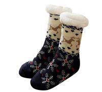 Slipper Socks Christmas Women Cotton Print Thicker Floor Carpet Big Pack Fuzzy Ladies Gifts Warm Winter Wool Cosy Gift For Woman Thick Lady Womens Wooly Black Compression White Yellow Presents